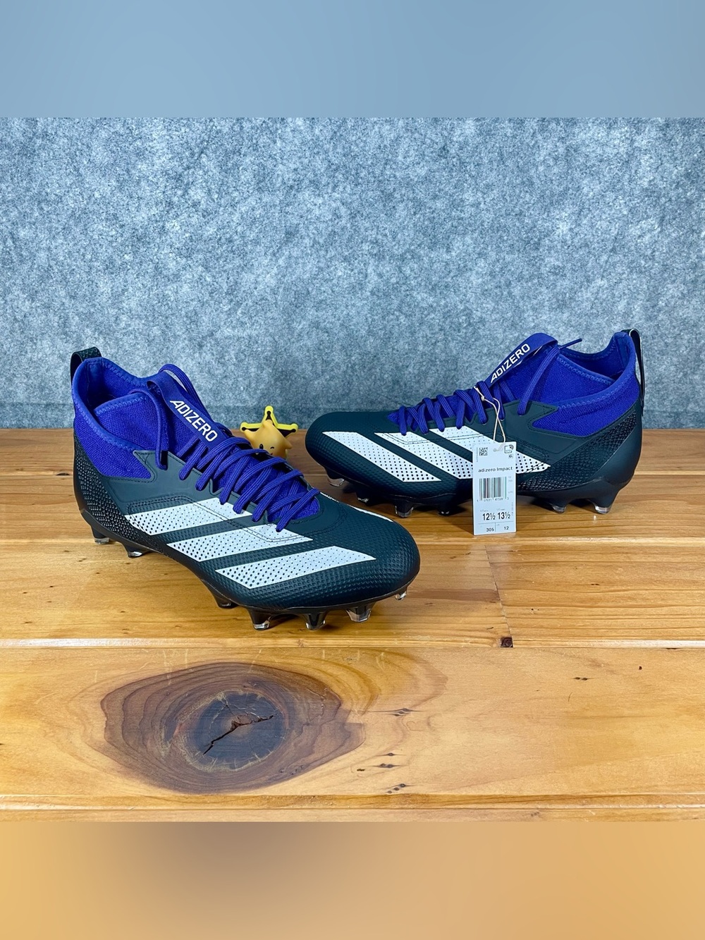 Adidas Adizero Impact Football Cleats Mens Size 12.5 Black Purple White Athletic